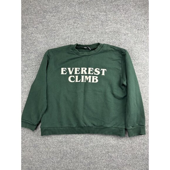 Zara Sweatshirt Womens Small Green Everest Climb Crewneck Pullover Casual Cozy - Picture 1 of 8